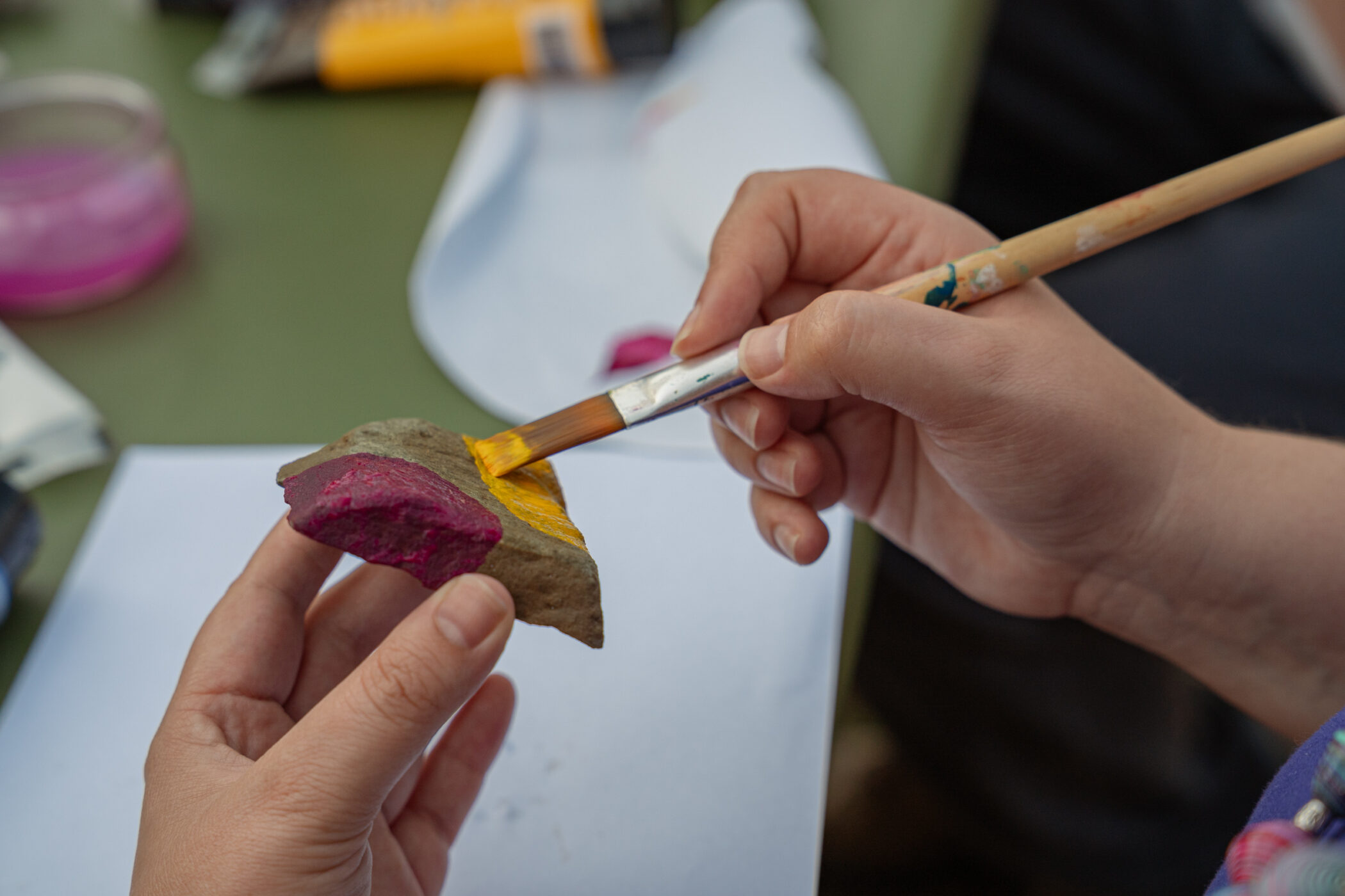 Atelier peinture au Moulin Partage